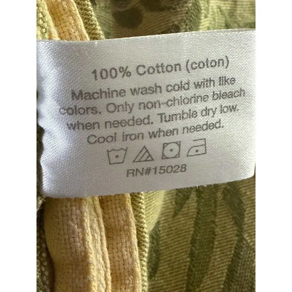 Tommy Bahama Tablecloth Pineapple Damask Cotton Tropical Yellow Green 108x54